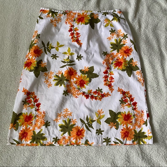 Reitmans Dresses & Skirts - Reitmans orange red floral print summer skirt